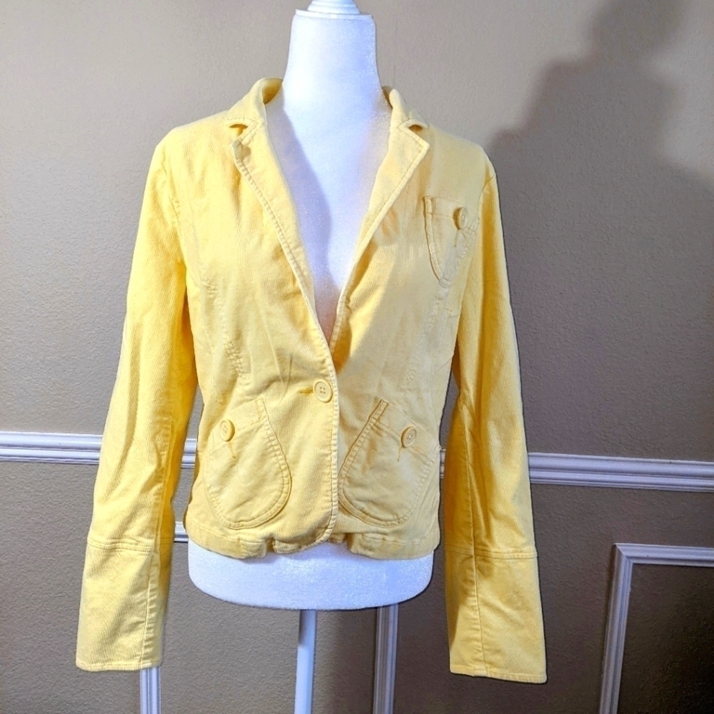 Corduroy Single Button Blazer